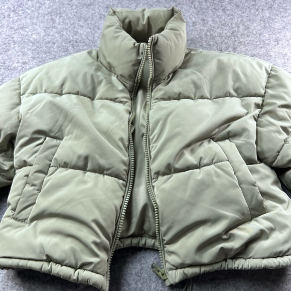Divided Sage Green Puffer Jacket comfort zs XS - Picture 16 of 16